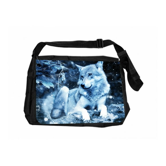 Animal Wolves Watercolor Cross Body Shoulder Messenger Laptop Bag Animal Wolves Watercolor Cross Body Shoulder Messenger Laptop Bag
